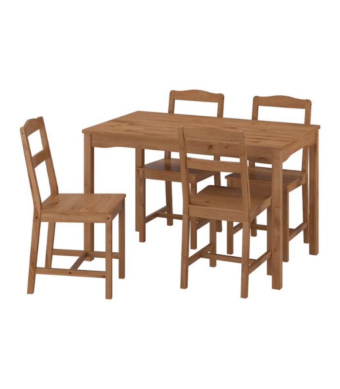 میز و صندلی غذاخوری 4 نفره چوبی ایکیا HÄGERNÄS