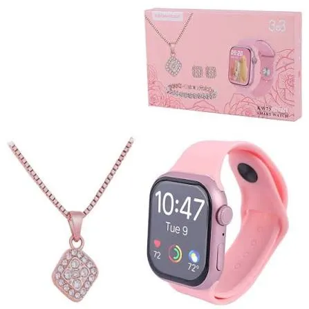 ساعت هوشمند KEQIWEAR مدل KW73 MINI بهمراه 3 بند و ست بدلیجاتجدید
