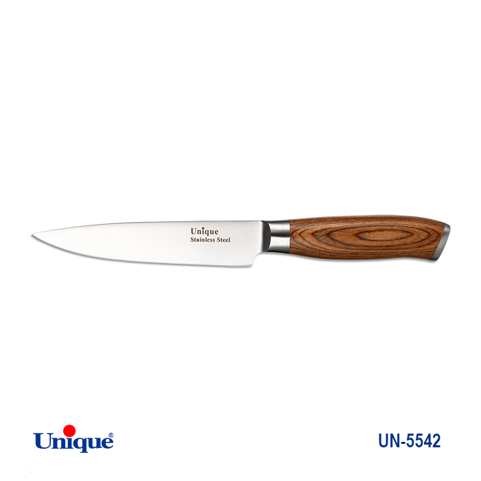 چاقو آشپزخانه یونیک دسته چوبی 6 اینچ کد UN-5542