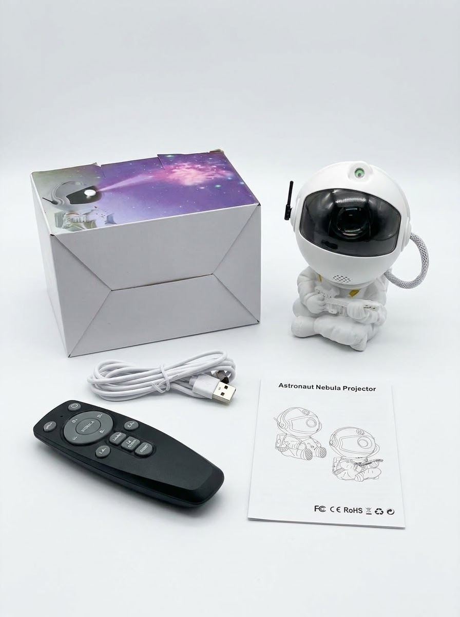 چراغ خواب کهکشانی فضانورد Astronaut Nebula Projector مدل نشسته گیتار به دست با ریموت کنترلجدید