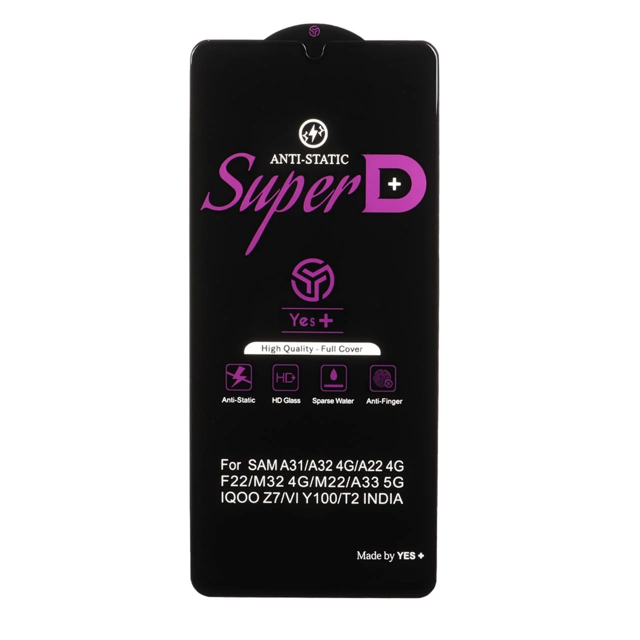 محافظ صفحه نمایش شیشه ای Super D Anti Static Yes Plus مدل Samsung Galaxy A31 / A32 4G / A33 5G / A22 4G / F22 4G / M22 /جدید