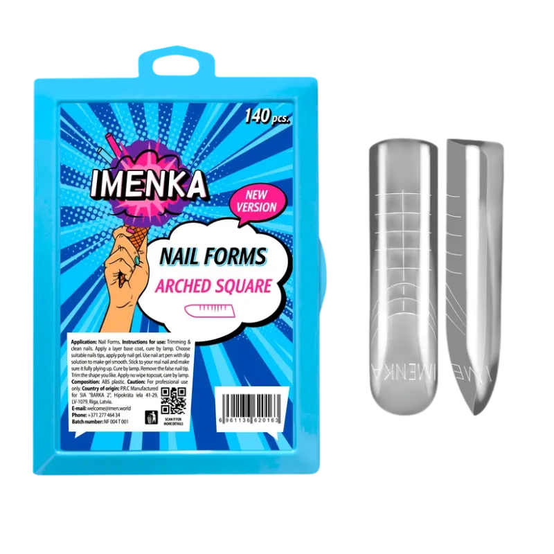قالب کاشت ناخن ایمنکا IMENKA مدل Arched Square V2 بسته 140 عددیجدید