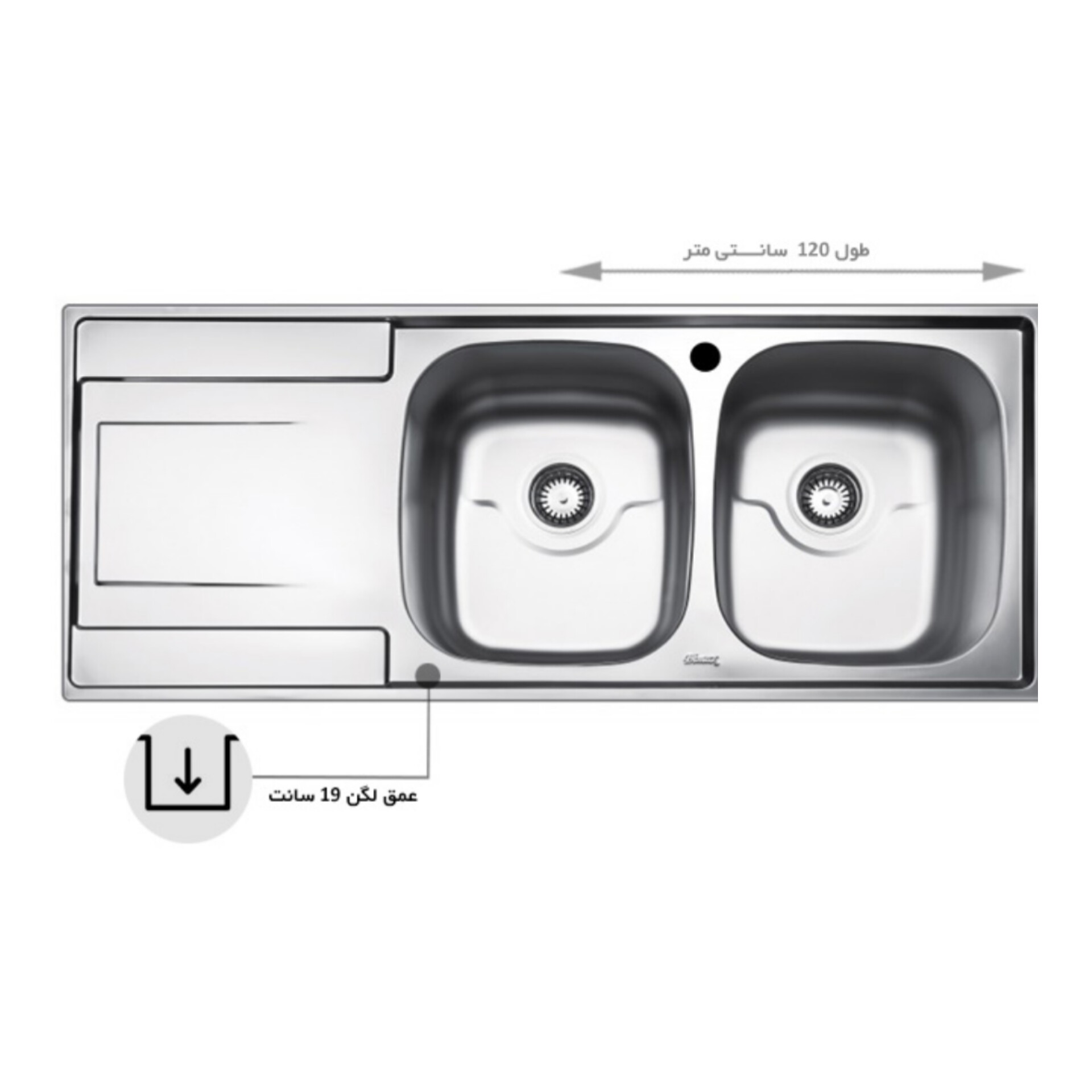 سینک بیمکث مدل Bs 923 توکارجدید