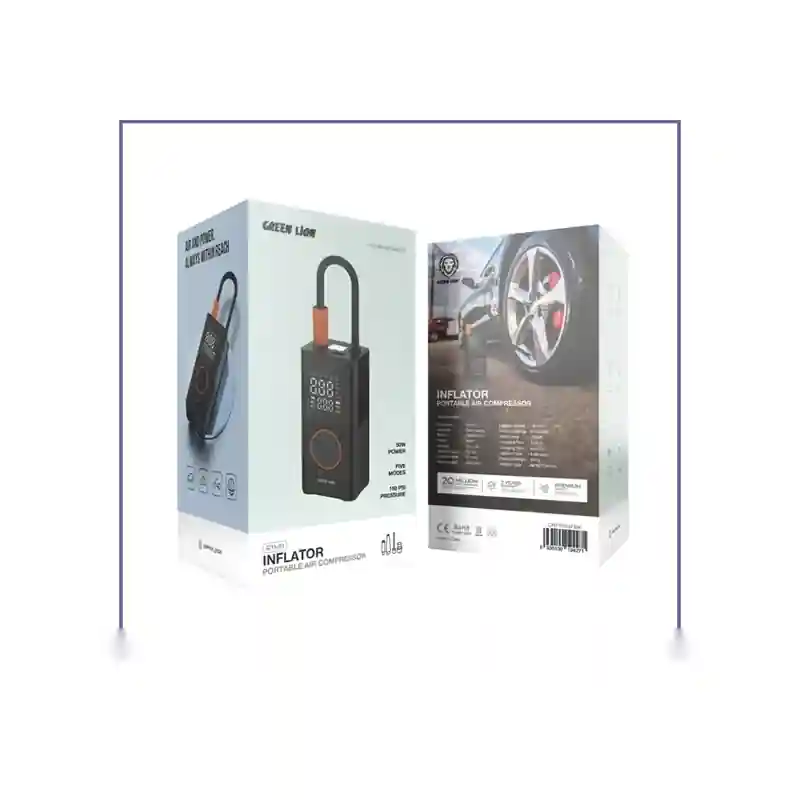 پمپ باد 50 واتی گرین لاین Green Lion GTI-01 Inflator Air Compressor GNTYIRNFBKجدید