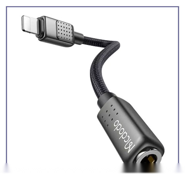 تبدیل لایتنینگ به جک 3.5 میلی متری مک دودو Mcdodo Lightning To DC3.5MM Female Digital Audio Cable CA-501جدید