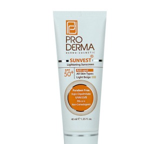 ضد آفتاب روشن کننده و ضد لک سری Sunvest با SPF 50 حجم 40 میلی لیتر