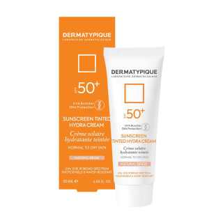 ضد آفتاب رنگی Tinted Hydra درماتیپیک SPF 50 مناسب پوست خشک حجم 50 میلیلیتر