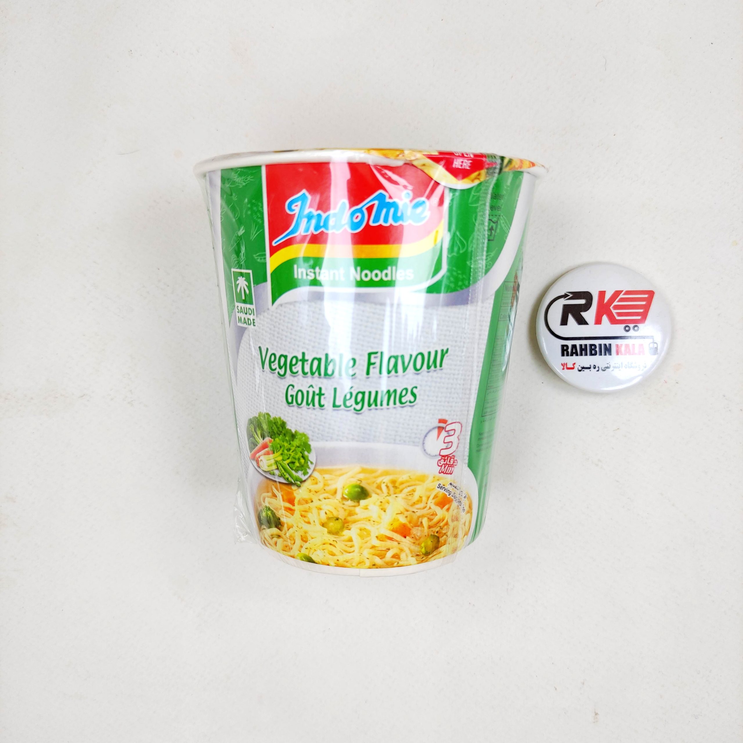 نودل لیوانی اندومی سبزیجات 60 گرم INDOMIE مدل Vegetables Flavor