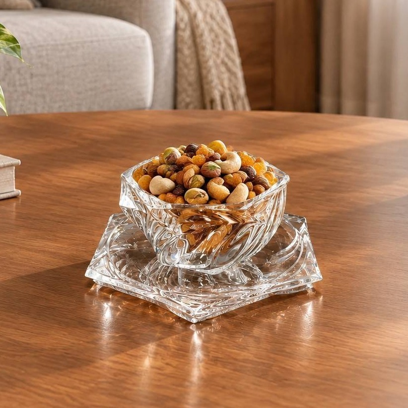 پیش دست و پیاله کریستال آراکس مدل ماکائو کد 65023 -61312 بسته 6+6 عددی با ارسال رایگان