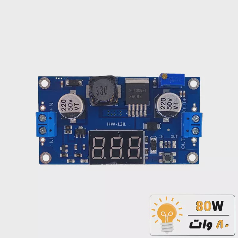 ماژول رگولاتور DC به DC افزاینده XL6009-LM2577 با نمایشگر ولتاژ 3 آمپرجدید