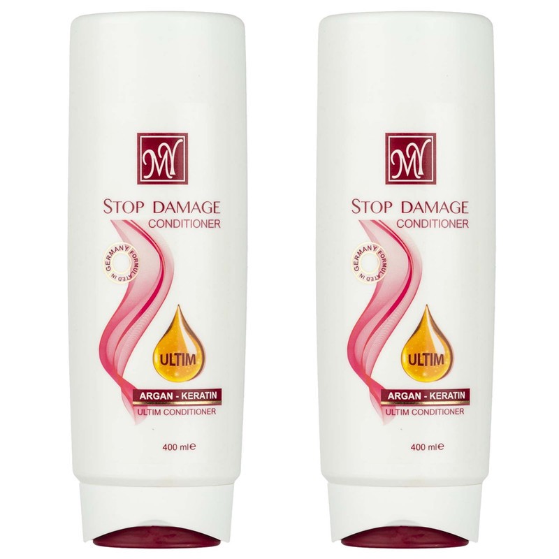 نرم کننده مو مای مدل Stop Damage حجم 400 میلی لیتر مجموعه 2 عددیجدید