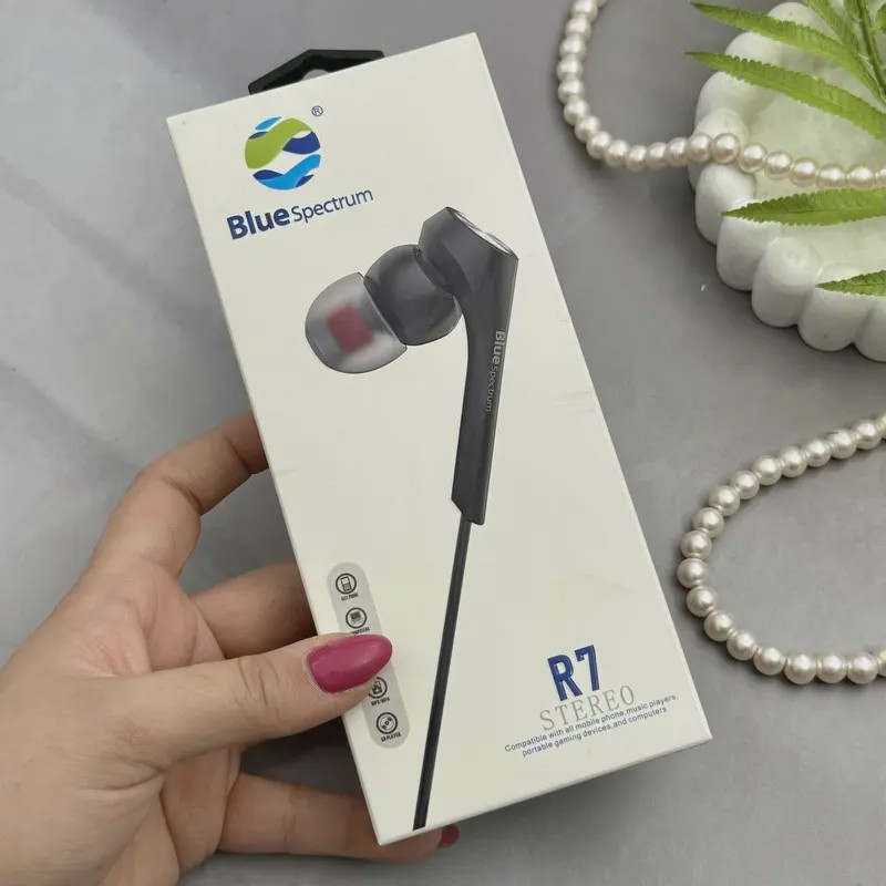 هندزفری با سیم بلو اسپکترام Blue Spectrum مدل R7 مشکی کد Z253-98398