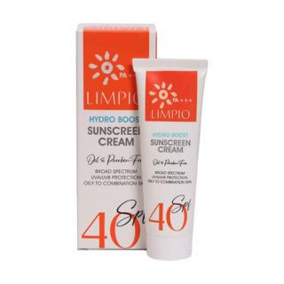کرم ضد آفتاب بی رنگ spf40 لیمپیو مناسب انواع پوست حجم 50 میل
