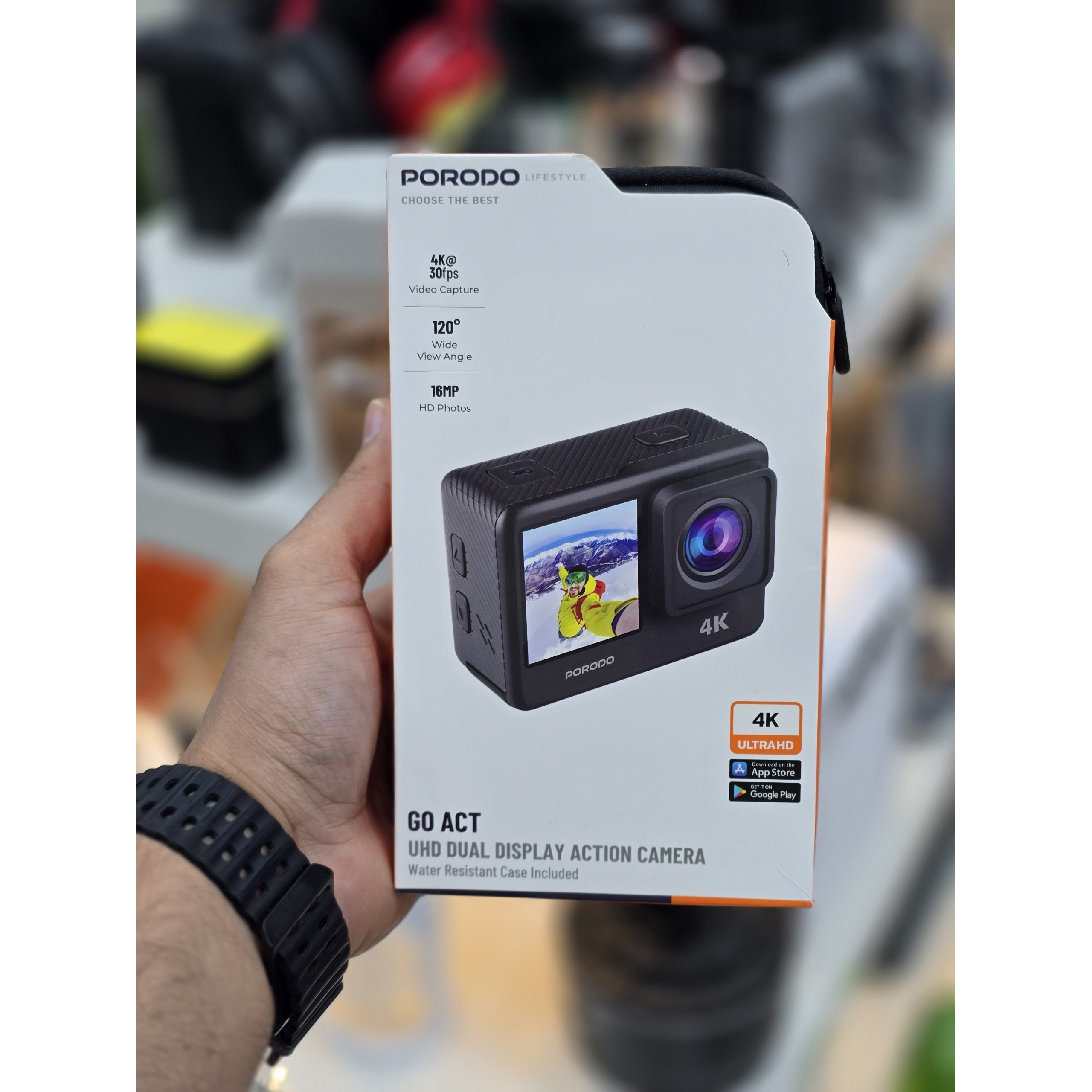 دوربین ورزشی (Action Camera) برند Porodo مدل Go Act کد PD4KACAMBKجدید
