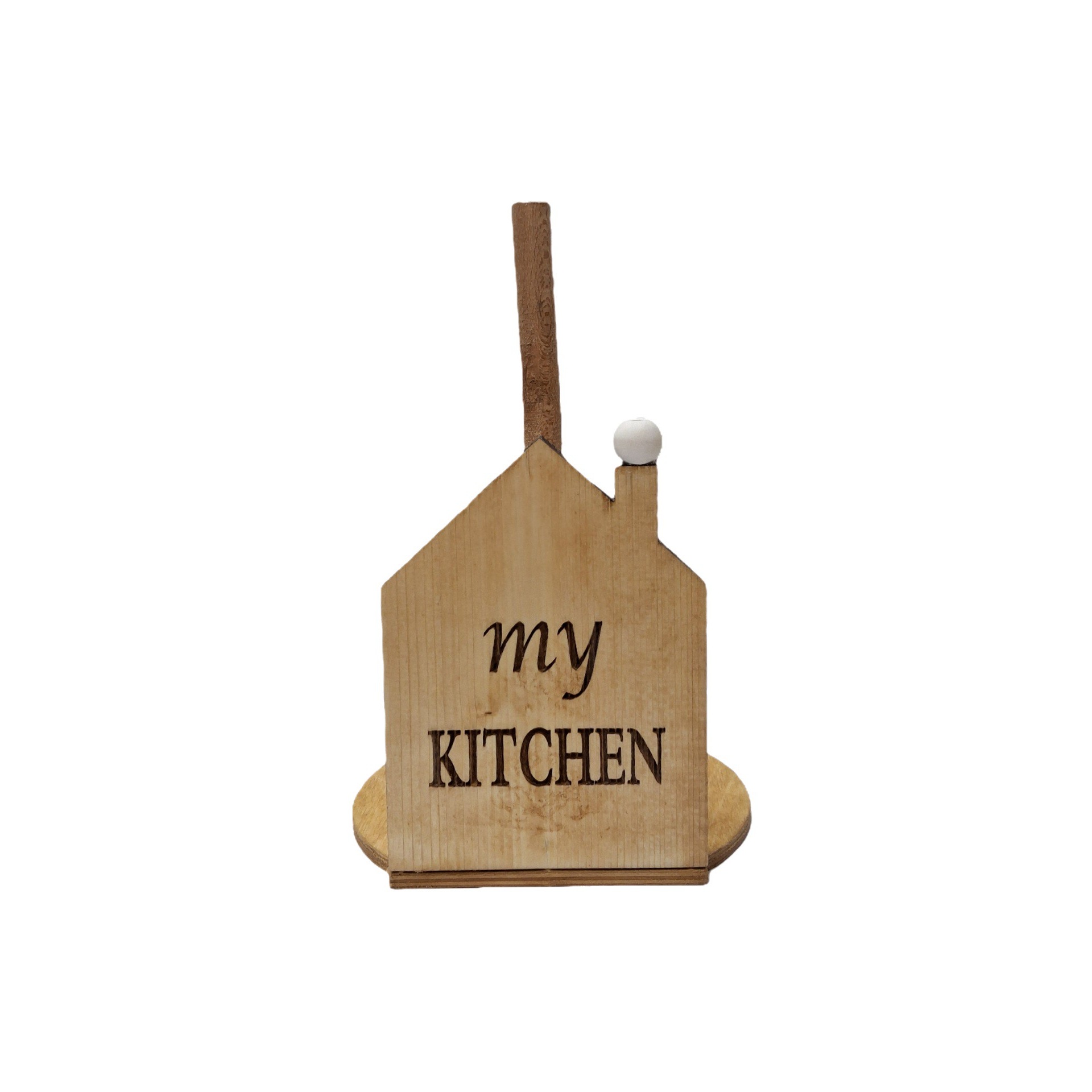 جا دستمال رولی چوبی طرح خانه مدل Kitchen