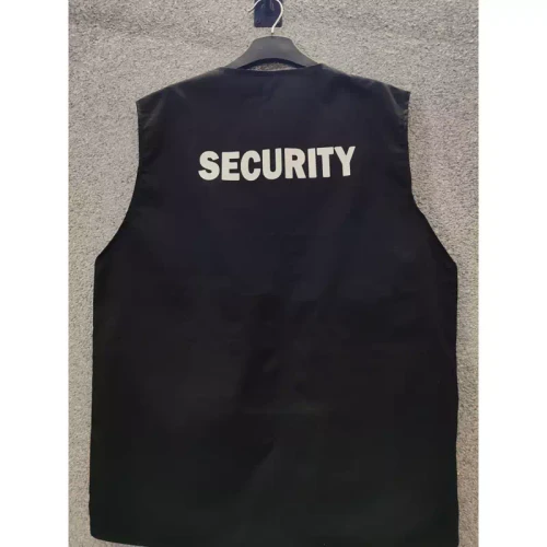 جلیقه خبرنگاری جنس کجراه رنگ مشکی سکوریتی SECURITY