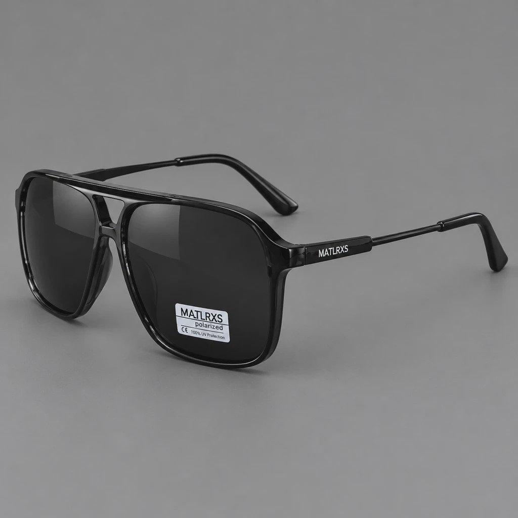 عینک آفتابی مشکی مدل ناویگیتور با عدسی دودی Black Navigator Sunglasses