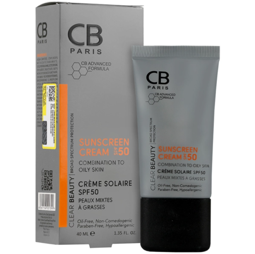 کرم ضد آفتاب پوست مختلط تا چرب SPF50 (بی رنگ)