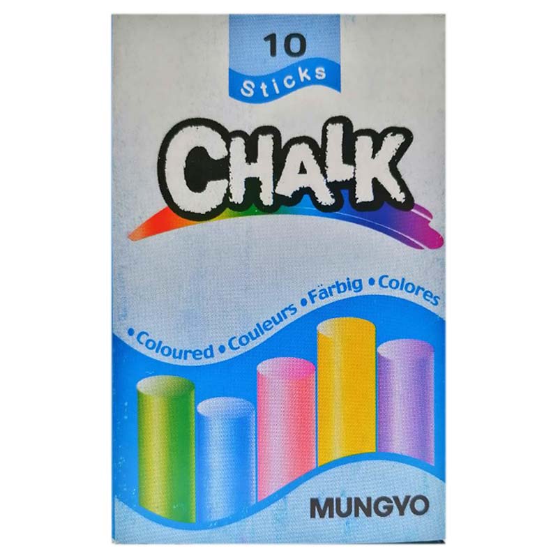 گچ رنگی تخته سیاه چالک (CHALK) بسته 10 رنگ مدل 2