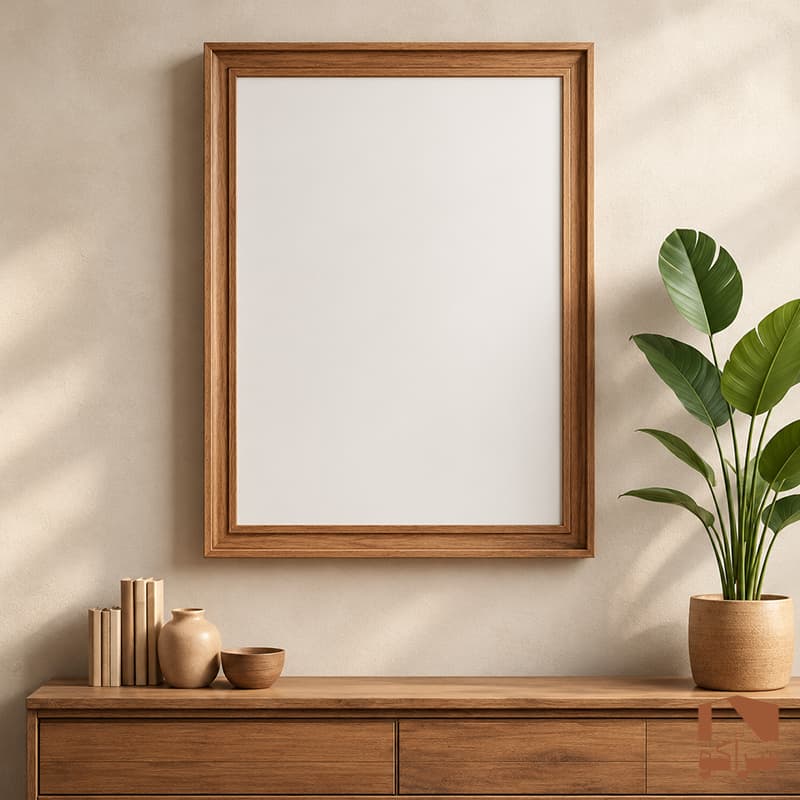 قاب عکس دیواری چوبی مدل کلاسیک ساده کد 401