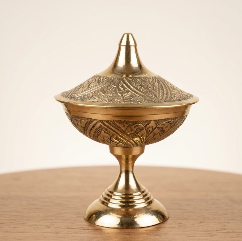 قندان دردار برنجی هندی