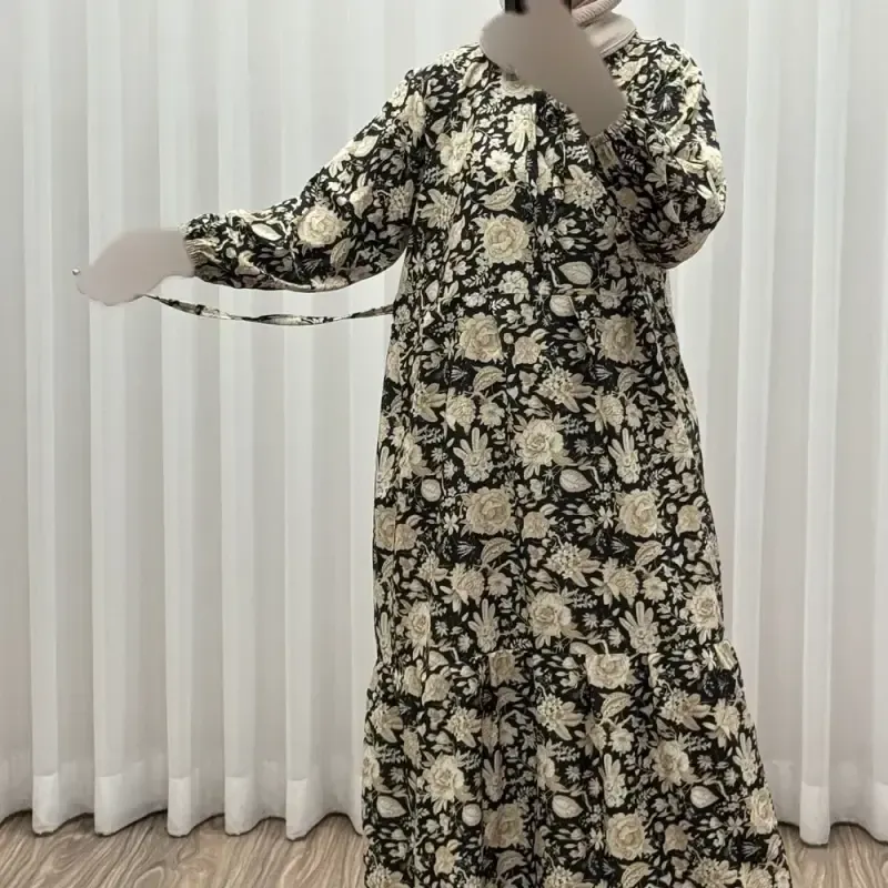 پیراهن زنانه فلور بوگاتی مدل شیلا فری سایز مناسب تا 46 با کمربندجدید