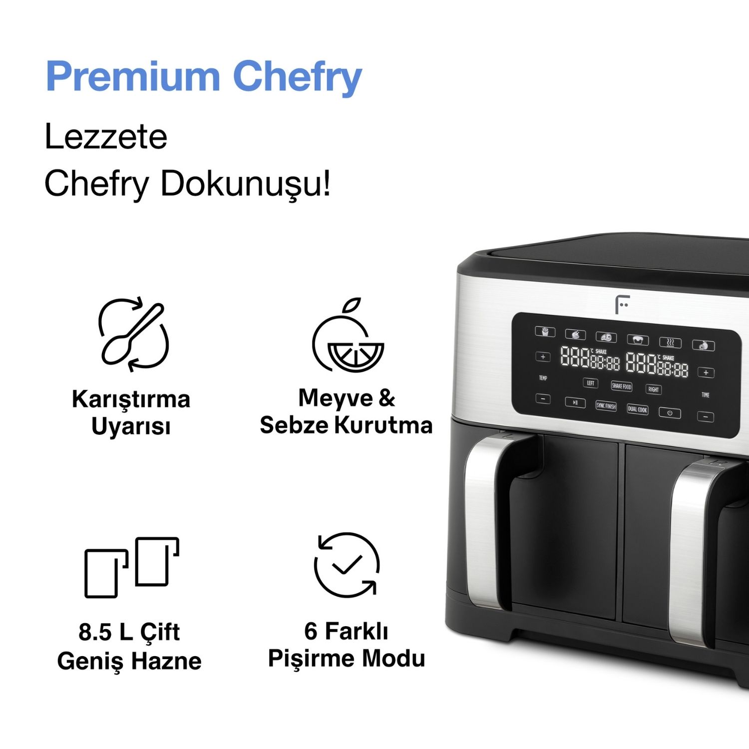 سرخ کن دوقلو فکر Fakir مدل Premium Chefry ظرفیت 8.5 لیترجدید