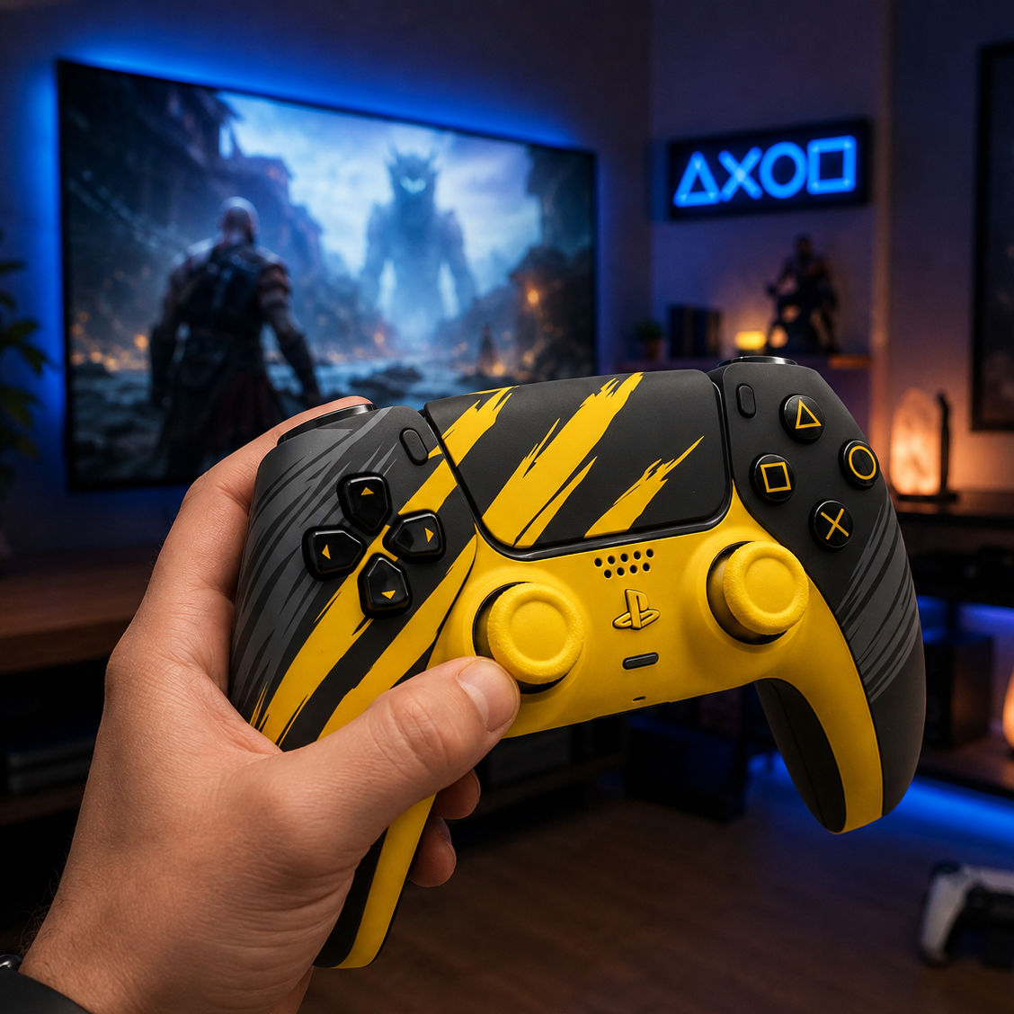 دسته کاستومایز شده اورجینال ps5 طرح ولورین(wolverine)(برند سونی-کاستوم شده)