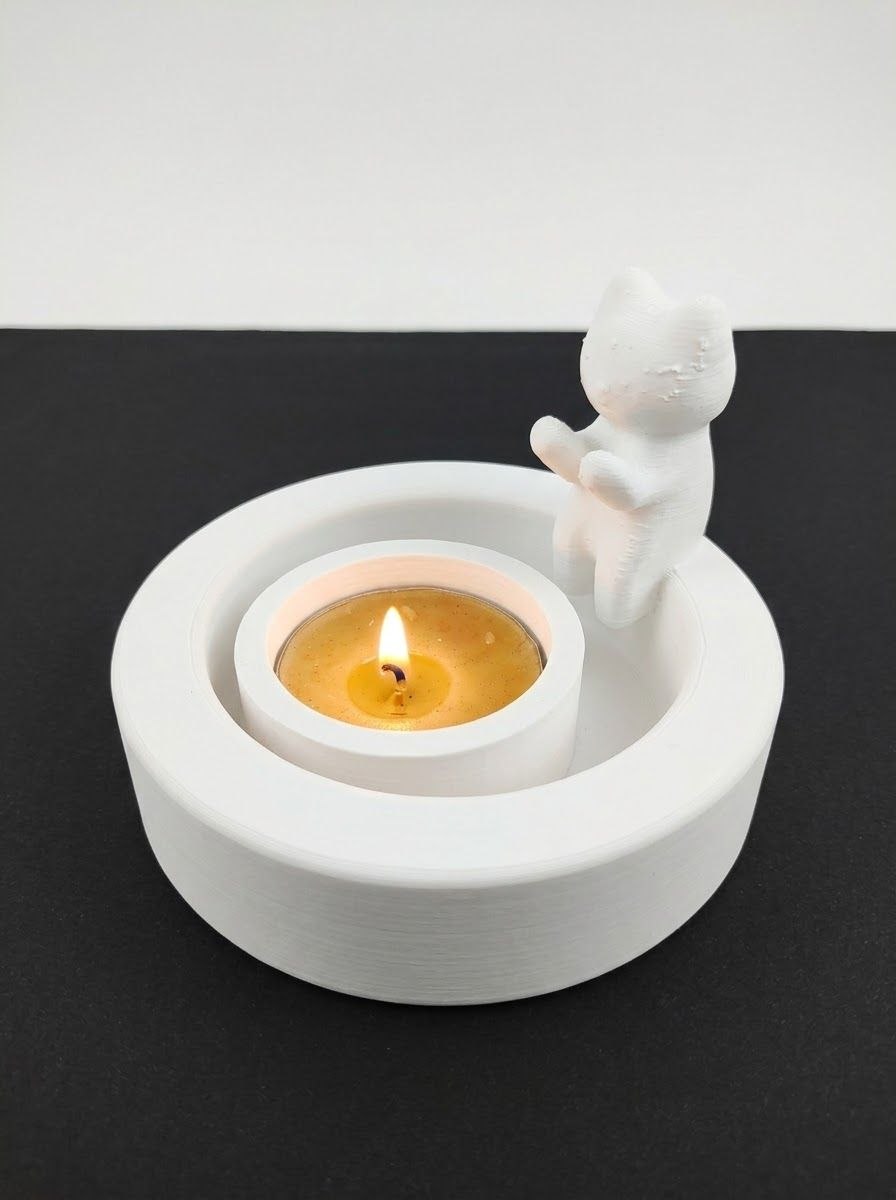 جا شمعی طرح گربه (Cat Candle Holder)