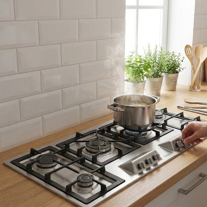 اجاق گاز صفحه ای استیل البرز مدل S-6121 ایتالیاییجدید