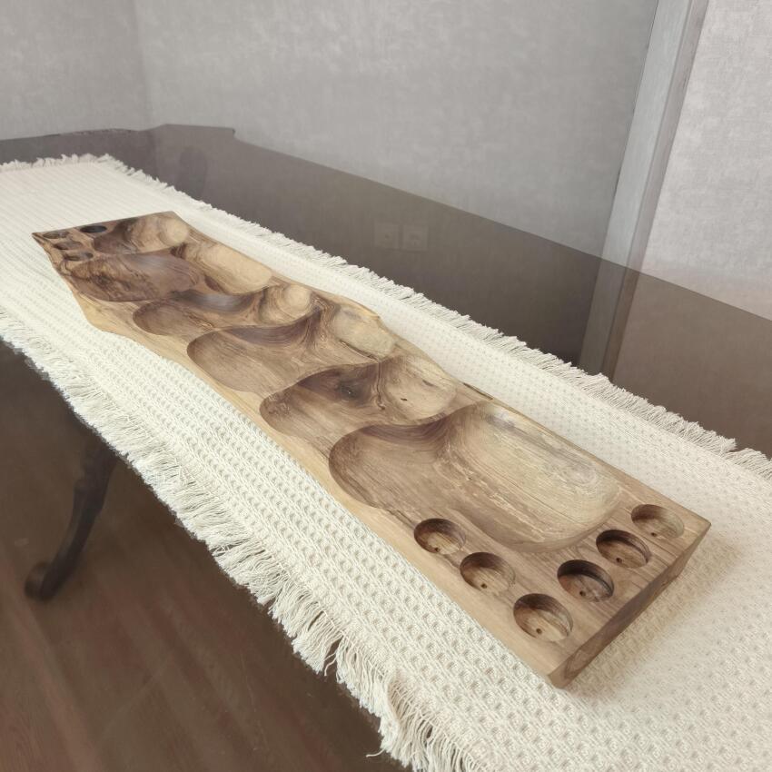 اردوخوری 7 خانه چوبی دستساز، شات پلیت چوبی گردو کد507