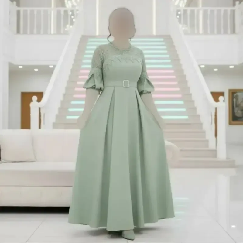 ماکسی مجلسی کرپ مازراتی کمربنددار جانان رنگبندی متنوع سایزبندی کاملجدید
