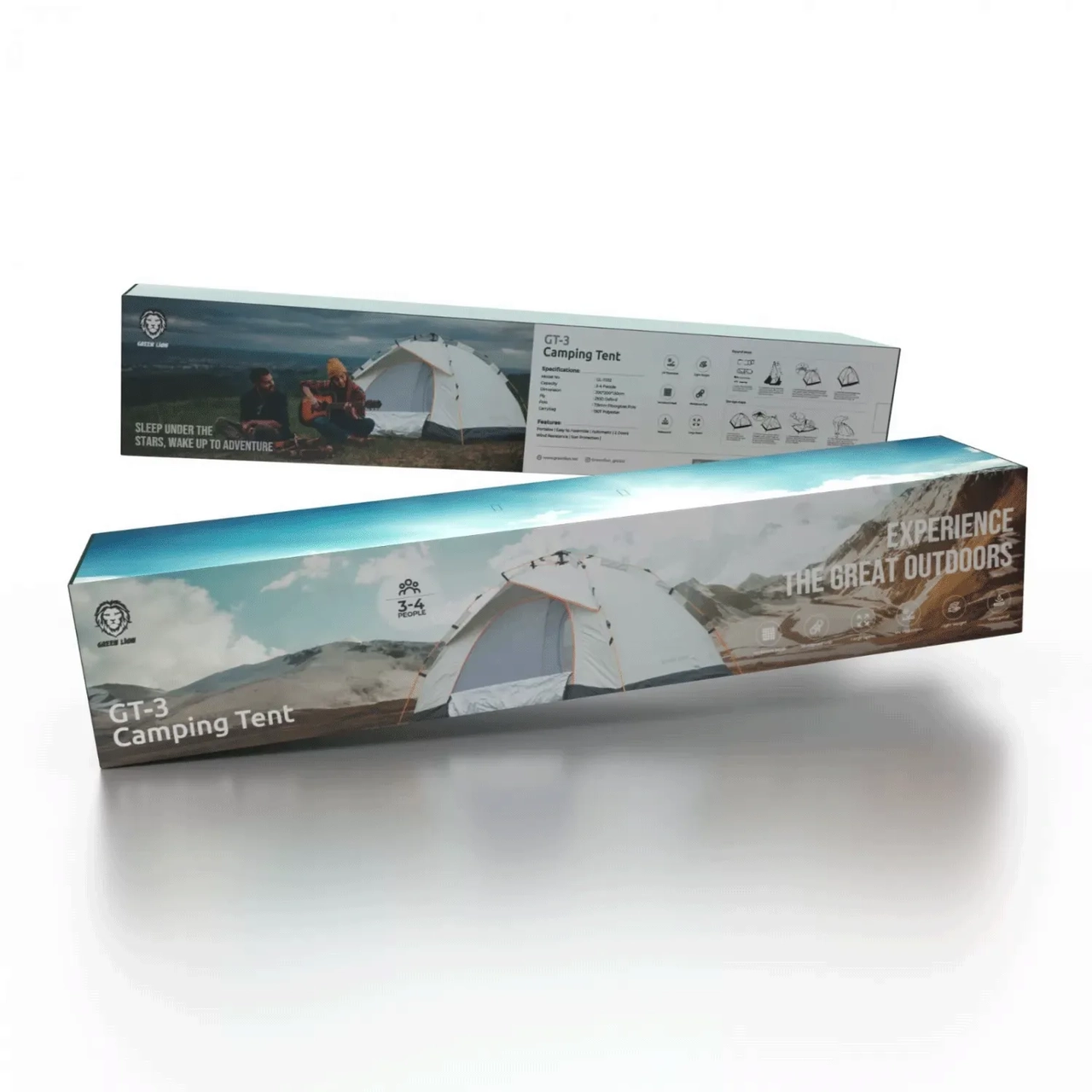چادر کمپینگ Green Lion مدل GT-3 GNTNTGT3BG - بژ - پک ضعیف (گارانتی 6 ماهه شرکتی)جدید