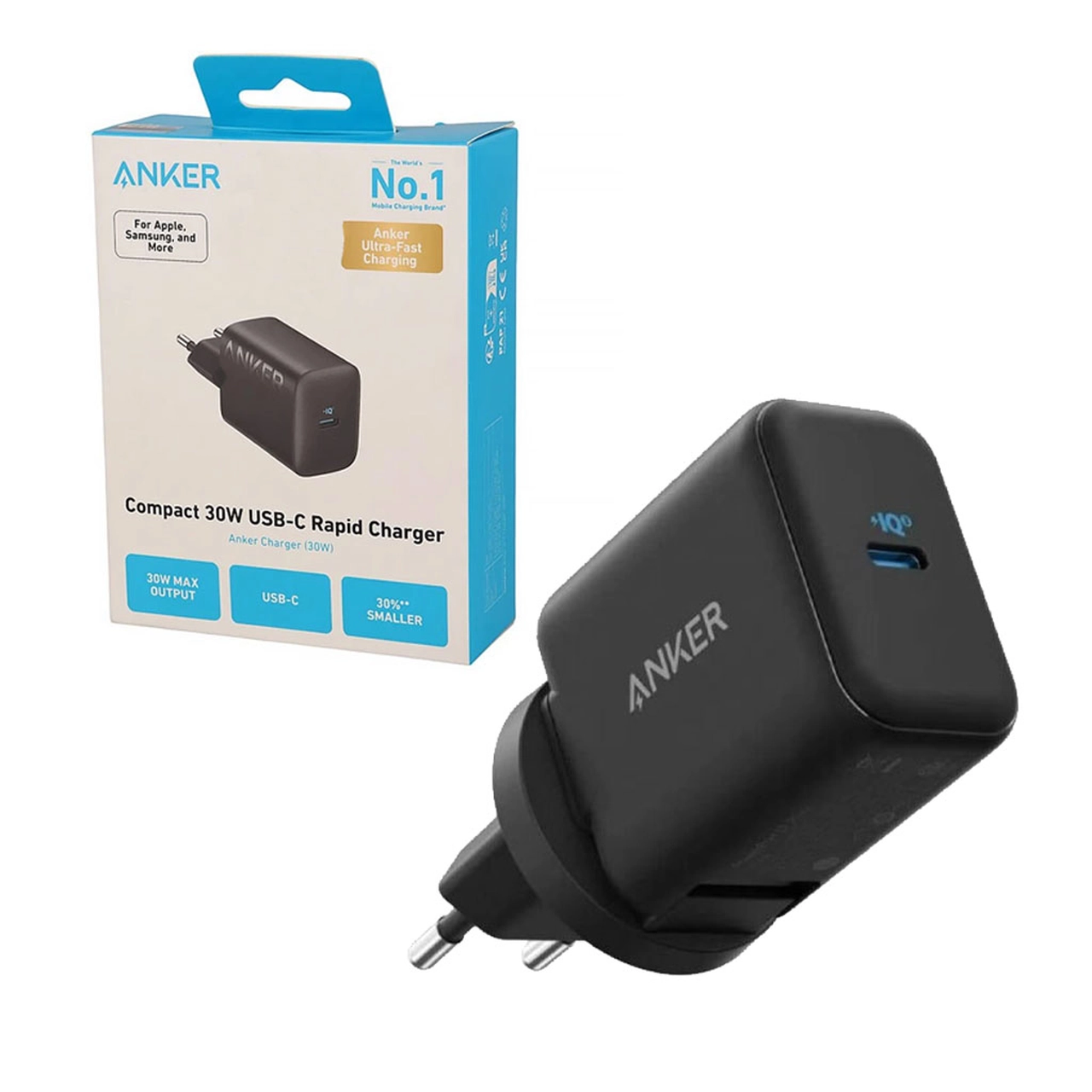 شارژر دیواری فست تک پورت Anker مدل Compact A2640L11 30W - مشکی (گارانتی شش ماهه )