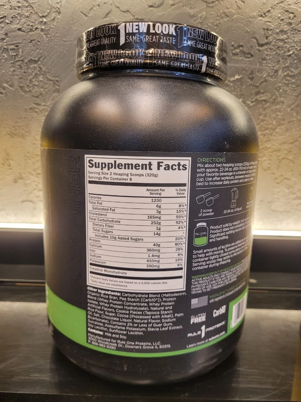 گینر رول وان 2.56 کیلوگرم با کیفیت بالا | Rule 1 R1 Mass Gainer 2.56kg Cookies & Cremeجدید