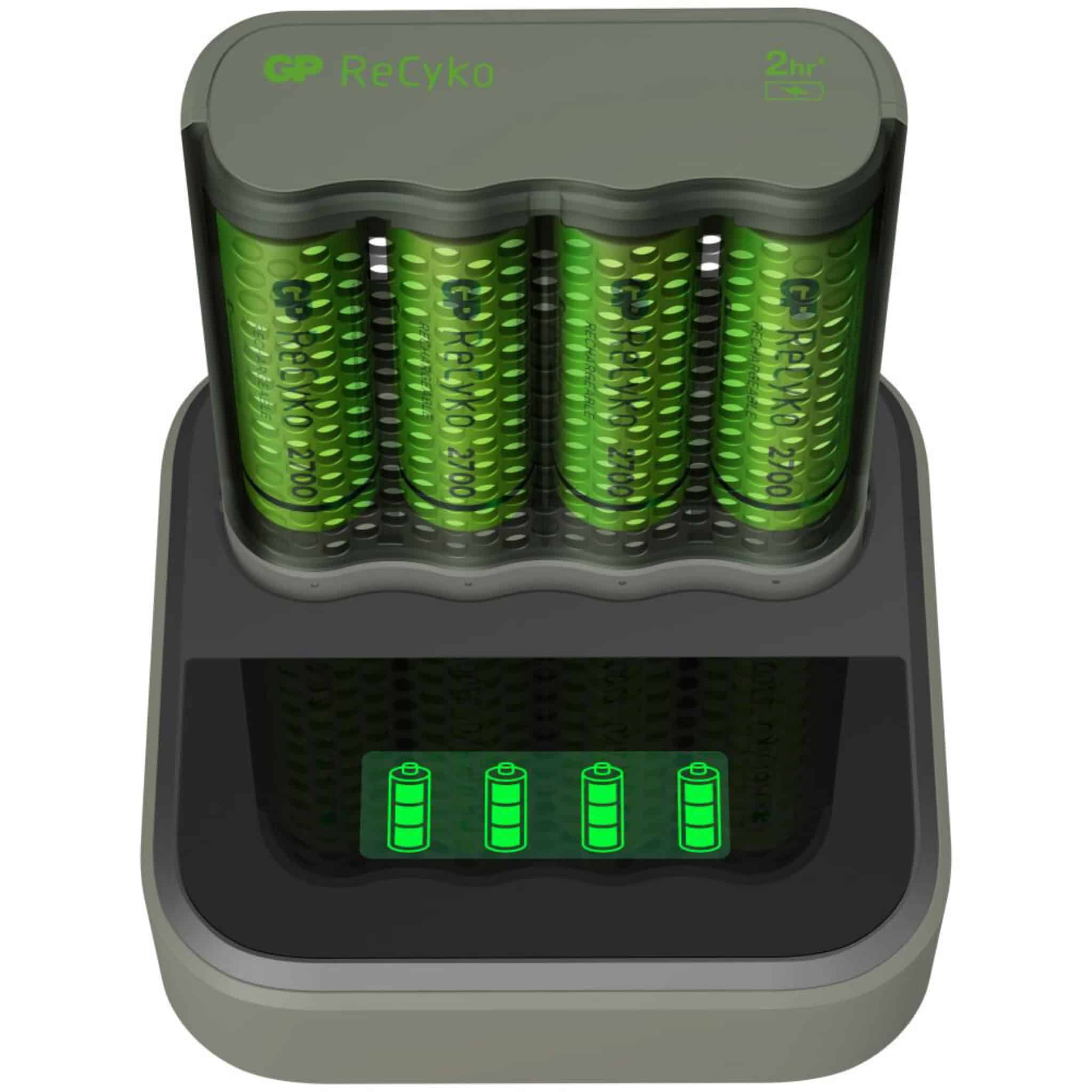شارژر باتری جی پی مدل M451 ReCyko FAST به همراه 4 عدد باتری قلمیجدید
