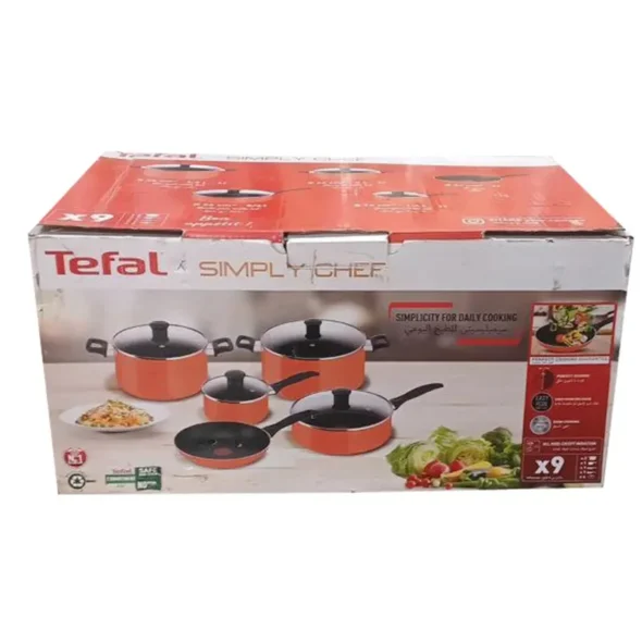 سرویس قابلمه 9 پارچه تفال مدل Simply Chef