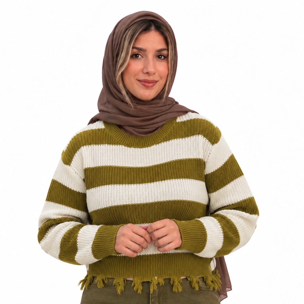 کراپ بافت راه راه وارداتی کد نایتی 30جدید