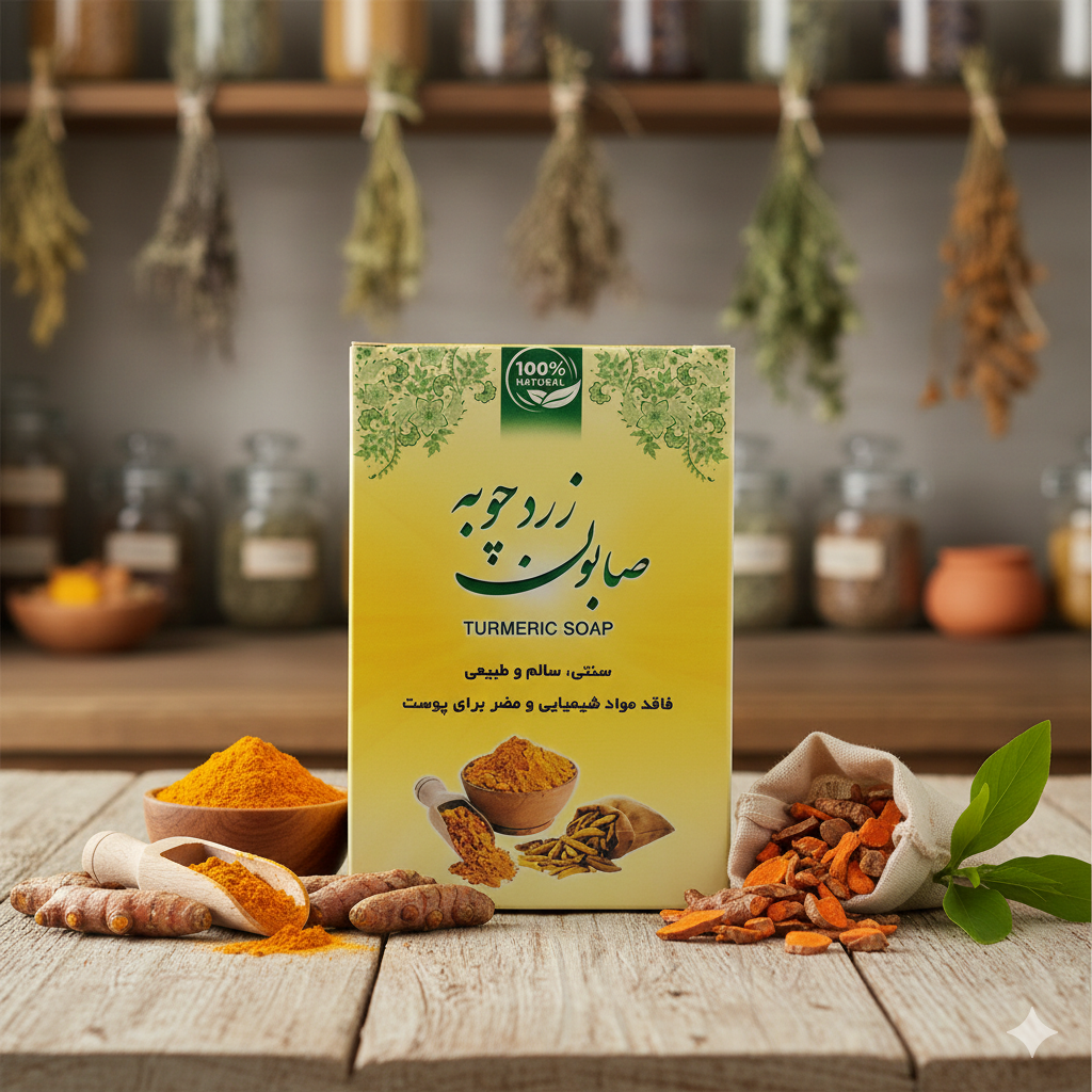 صابون زردچوبه کارتنی