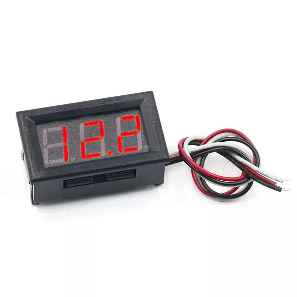 ولت متر قرمز پنلی بزرگ قابدار سایز 0.56 (600 ولت DC) مدل YB27