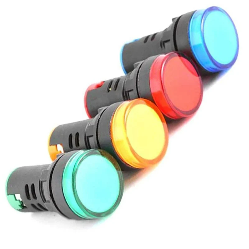 چراغ سیگنال گرد تابلویی AC-220V (آبی) مدل 1
