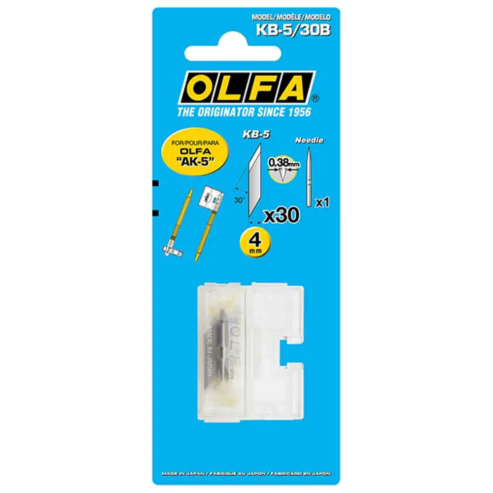 تیغ کاتر قلمی الفا مدل OLFA KB-530B با زاویه 30 درجه بسته 30 عددی مدل 1