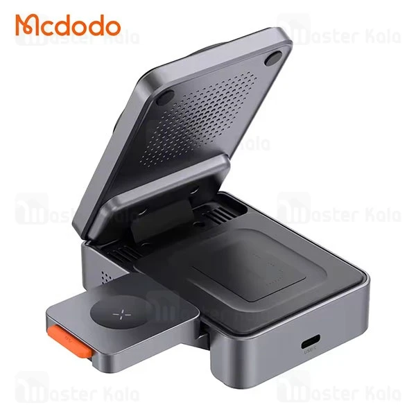 استند و شارژر وایرلس چندکاره مگنتی مک دودو Mcdodo CH-5192 Qi2 با امکان شارژ اپل واچجدید