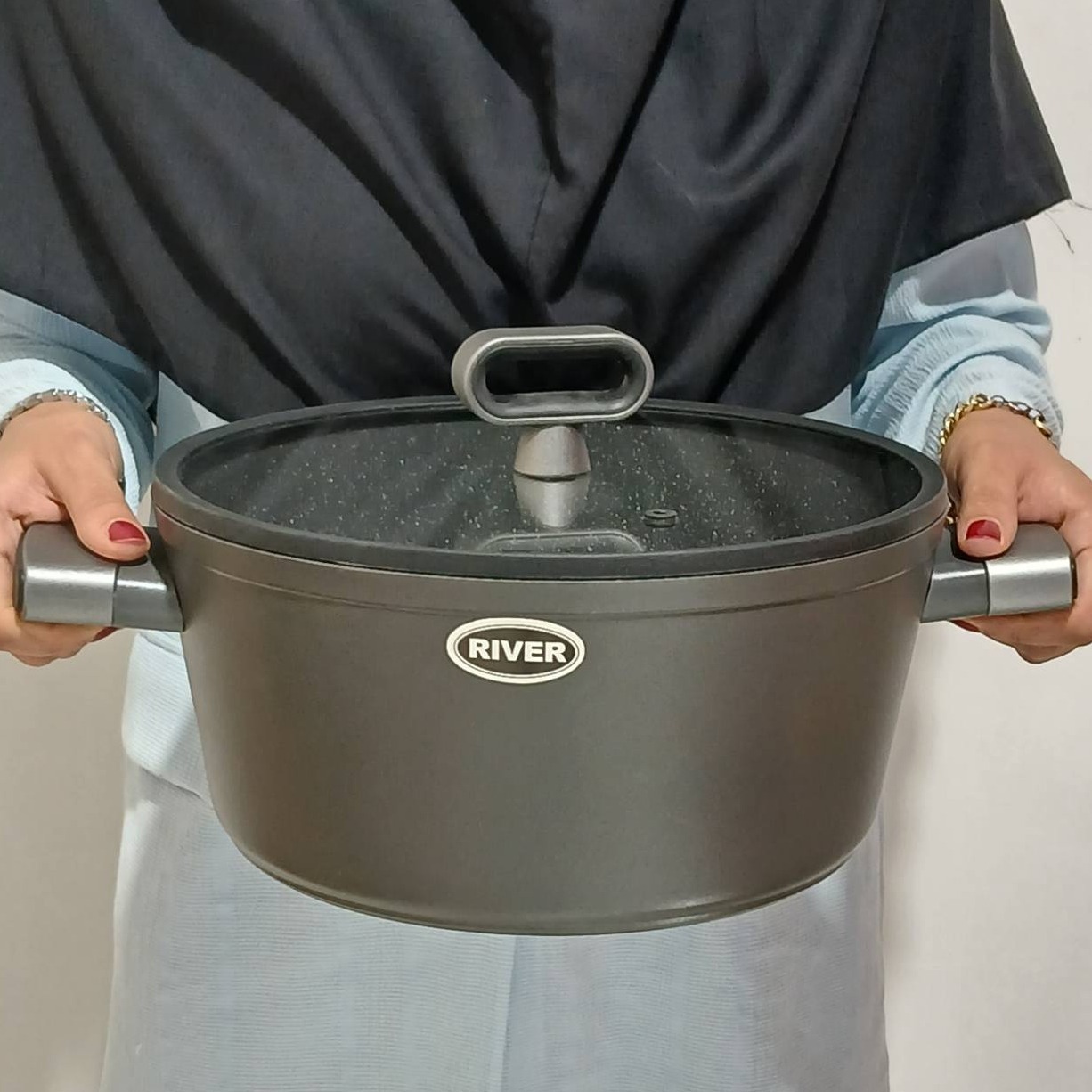 سرویس قابلمه گرانیتی 11 پارچه ریور مدل نوردیک کد 4146 طوسی با ارسال رایگان