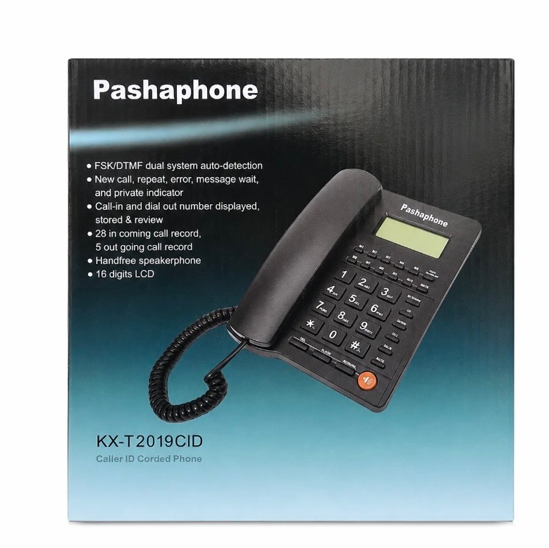 تلفن رومیزی سیمی پاشافون (Pashaphone) مدل KX-T2019CID 