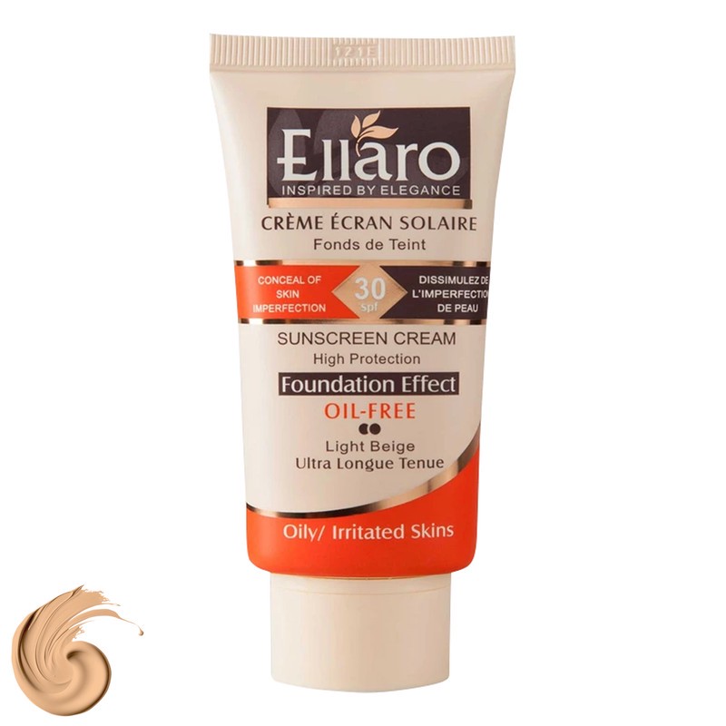 کرم ضد آفتاب رنگی الارو SPF30 مدل High Protection محافظ UVA ،UVB، ضد جوش و آکنه، ضد آب، ضد حساسیت، مناسب پوست چرب تحت...