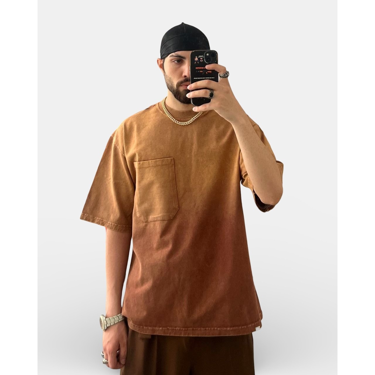 تیشرت سنگشور قهوه ای 1758