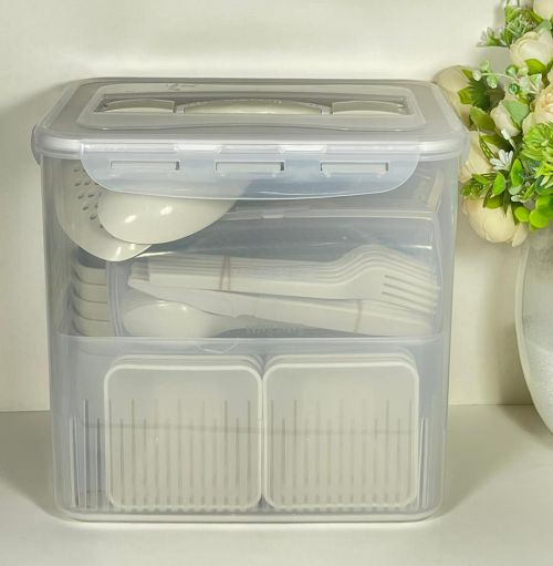 سرویس مسافرتی 60 پارچه 6 نفره لیمون کد 10607 وانیلی (پسکرایه)