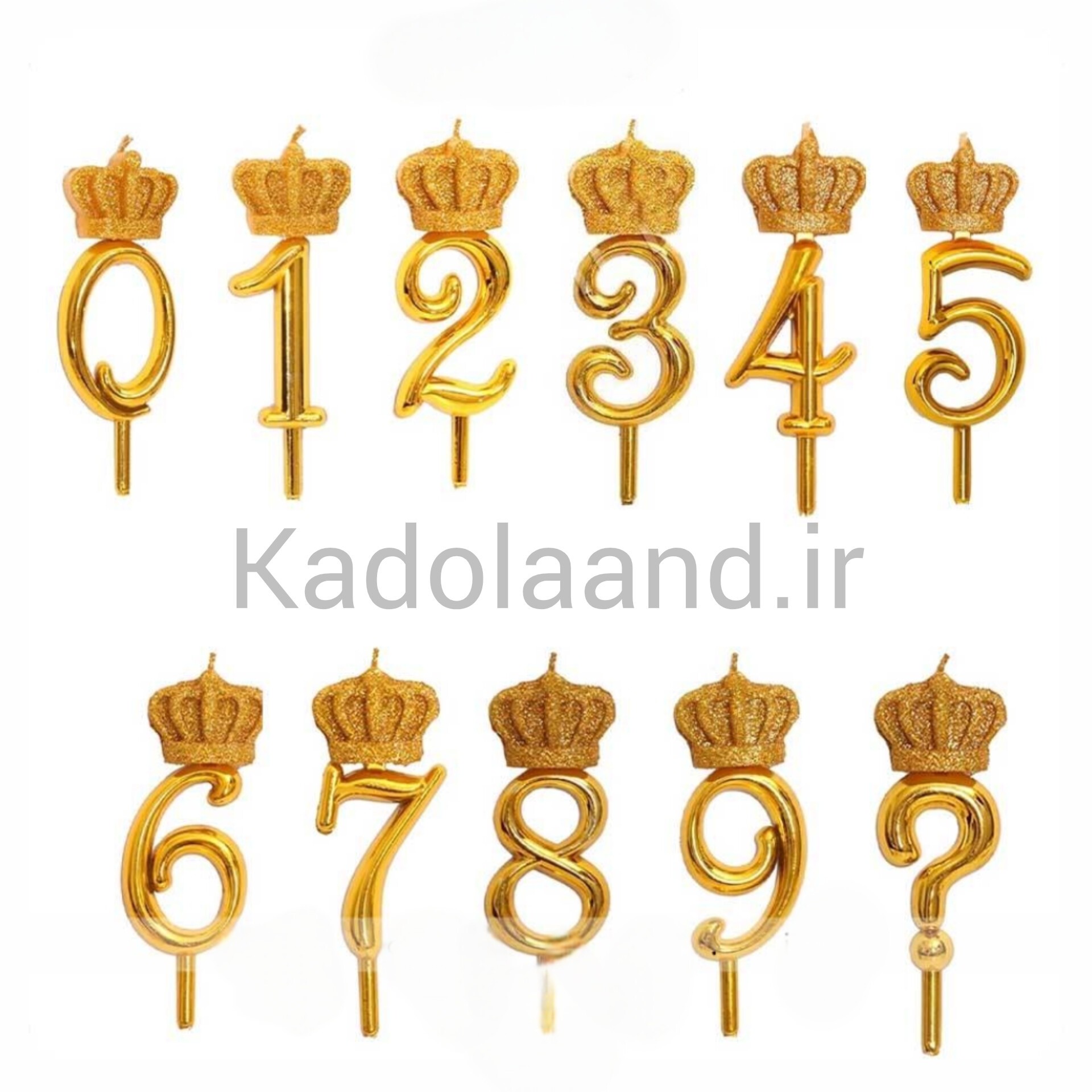 شمع عدد طلایی تاج
