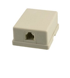 پریز تلفنی رو کار تک خروجی RJ11